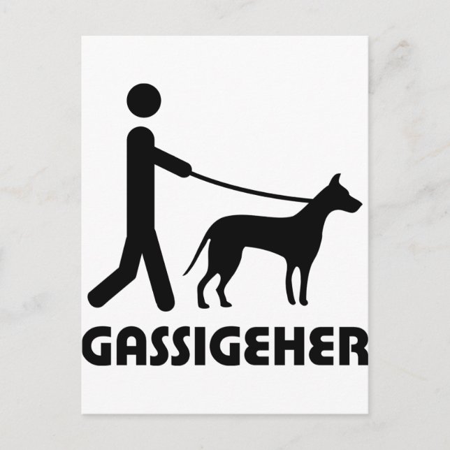 Postal Gassigeher dog walker hund (Anverso)