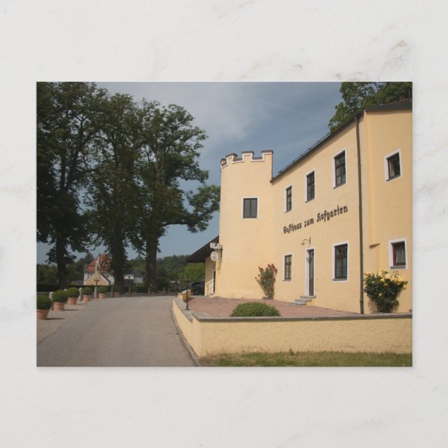 POSTAL GASTHAUS ZUM HOFGARTEN UNTER SCHLOSS IN HAAG (Anverso)