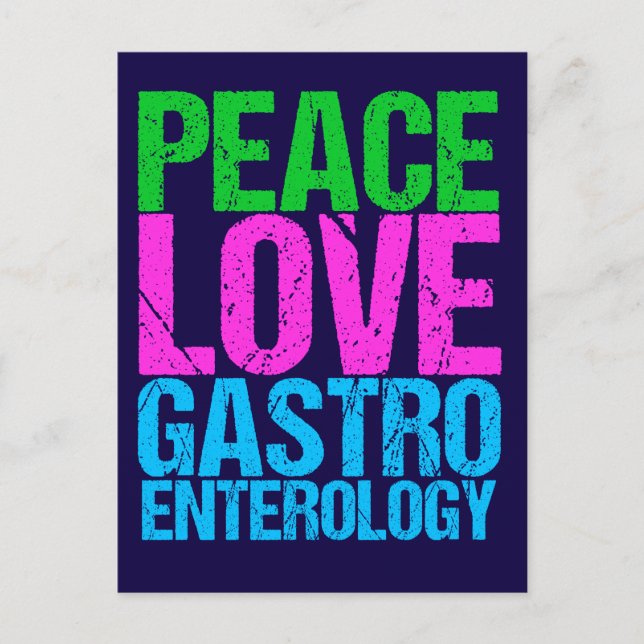 Postal Gastroenterología del amor por la paz (Anverso)