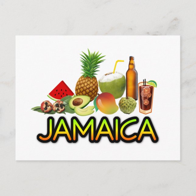 Postal Gastronomía de Jamaica (Anverso)