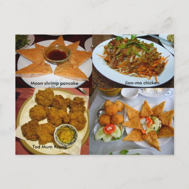 Postal Gastronomía de Tailandia (Anverso)