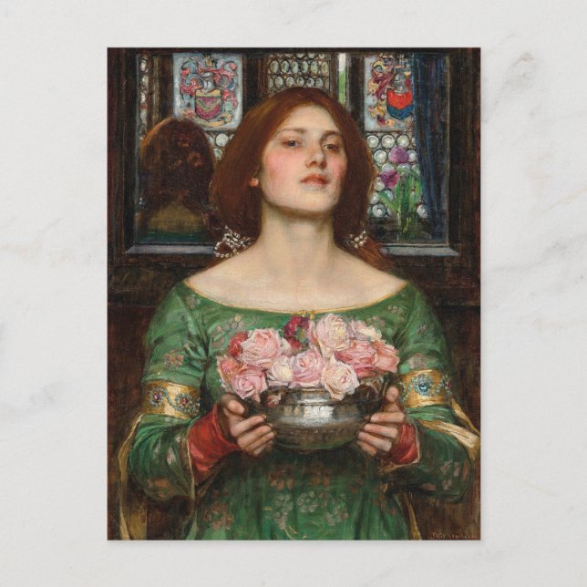 Postal Gather Ye Rosebuds | John William Waterhouse (Anverso)