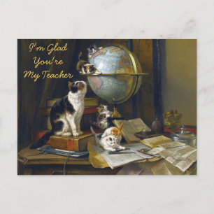 Postal Gatita Gatos Escritorio Me alegra que seas mi maes