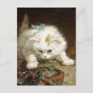 Postal Gatito blanco por Ronner-Knip