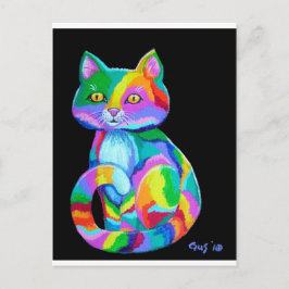 Postal Gatito colorido
