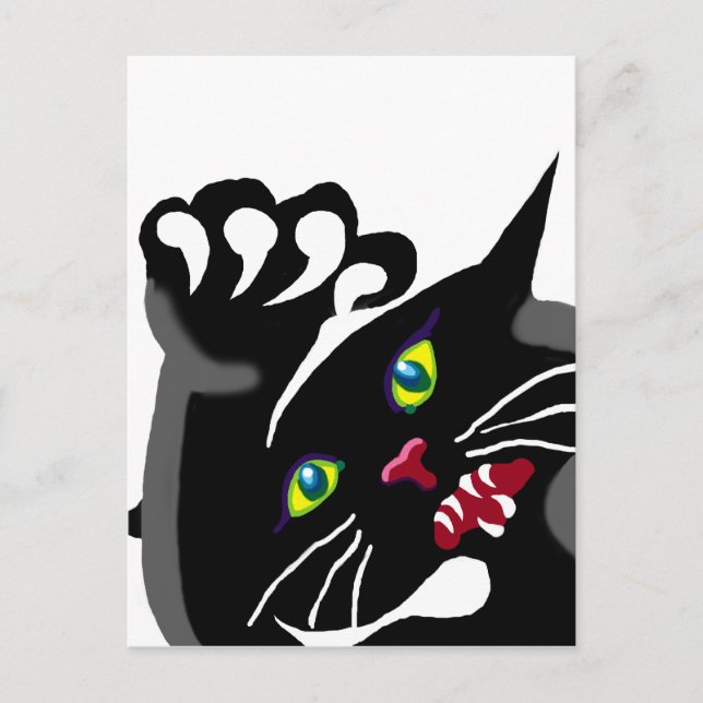 Postal gatito con actitud (Anverso)