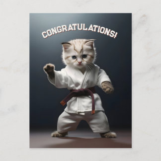 Postal Gatito de Karate