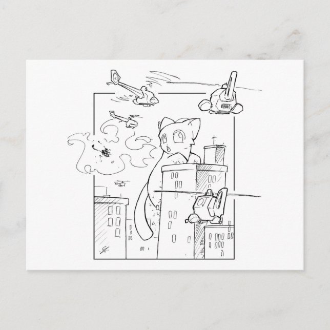 Postal Gatito de la Muerte (Anverso)