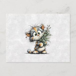 Postal Gatito de Navidad