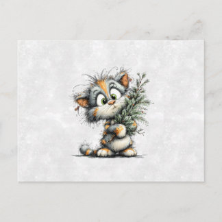 Postal Gatito de Navidad