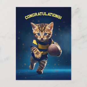 Postal Gatito de Rugby