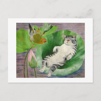 Postal gatito dormido
