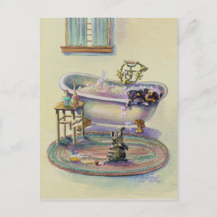 Postal GATITO en la TINA de SHARON SHARPE