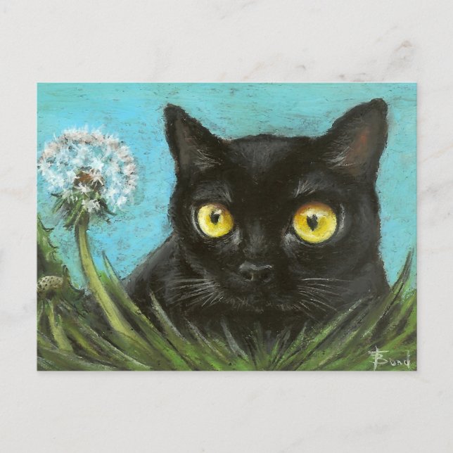 Postal Gatito negro (Anverso)