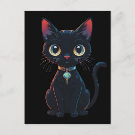 Postal Gatito negro poco espeluznante