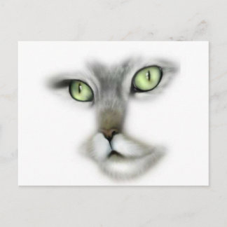 Postal Gatito Ojo Verde