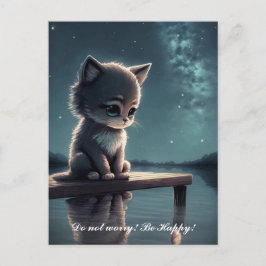 Postal Gatito triste.