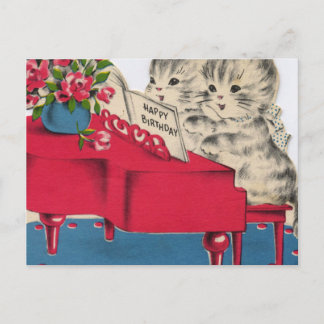 Postal Gatitos de cumpleaños musicales