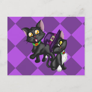 Postal Gatitos de Halloween