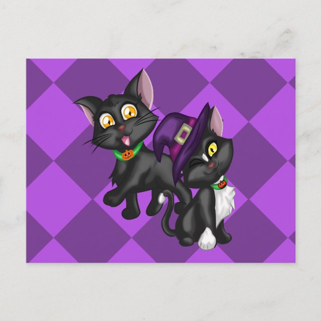 Postal Gatitos de Halloween (Anverso)