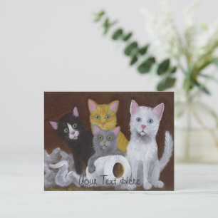 Postal Gatitos juguetones