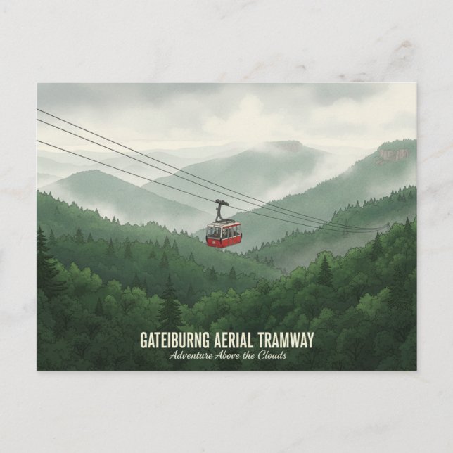 Postal Gatlinburg Aerial Tramway Tennessee (Anverso)