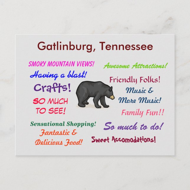 Postal Gatlinburg Tennessee (Anverso)