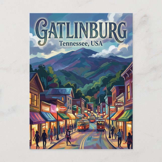 Postal Gatlinburg, Tennessee EE. UU. (Anverso)