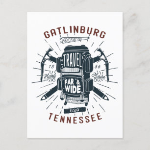 Postal Gatlinburg Tennessee Mochila Gear Retro Viaje