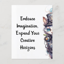 Postal Gato 1 Gatito y color de sombrero superior