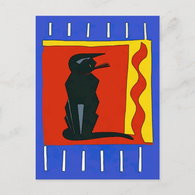 Postal Gato a llama (Anverso)