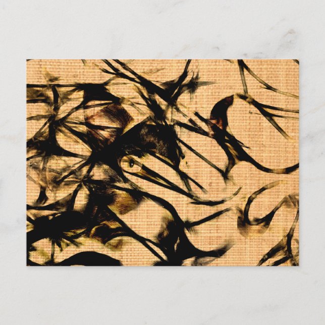 Postal Gato abstracto (Anverso)