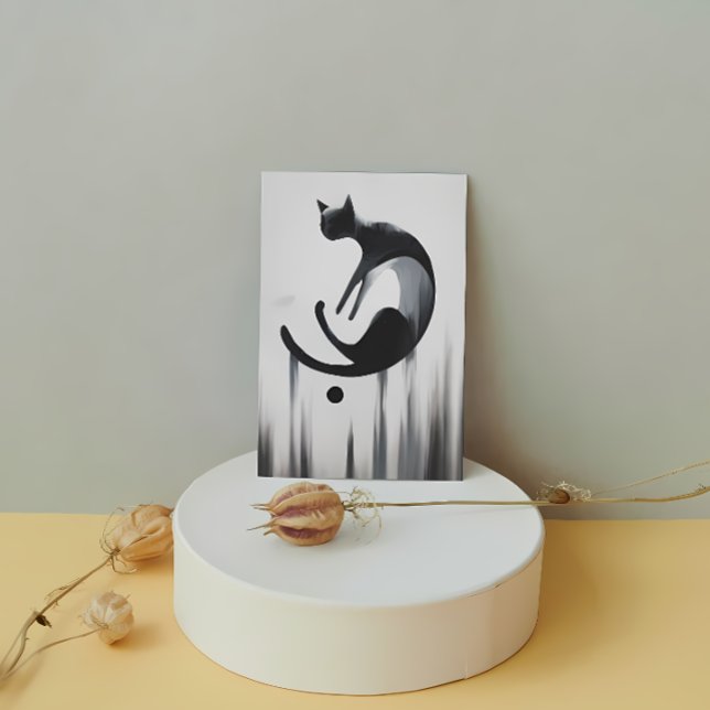 Postal Gato abstracto moderno - Arte de diseño Minimalist (Subido por el creador)