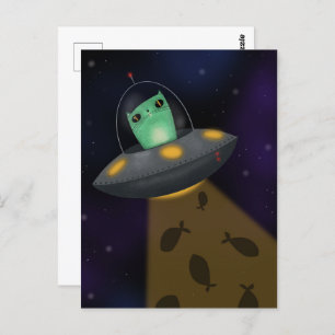 Postal Gato Alien