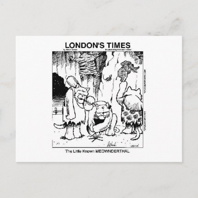 Postal Gato-Amantes de "Meownderthals" regalos de Persona (Anverso)
