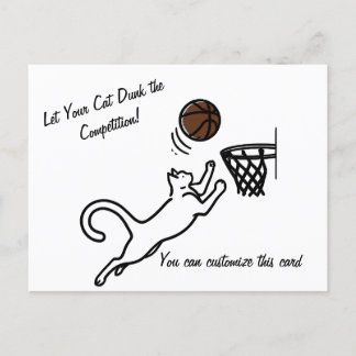 Postal Gato Anota Gran Slam Dunk