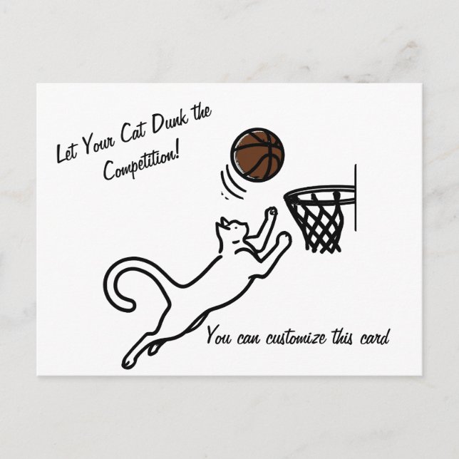 Postal Gato Anota Gran Slam Dunk (Anverso)