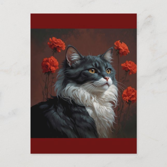 Postal gato artístico (Anverso)