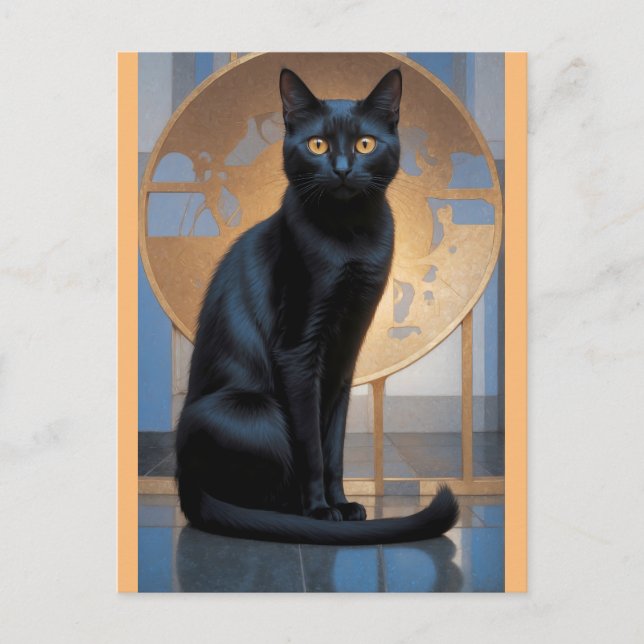 Postal gato artístico (Anverso)