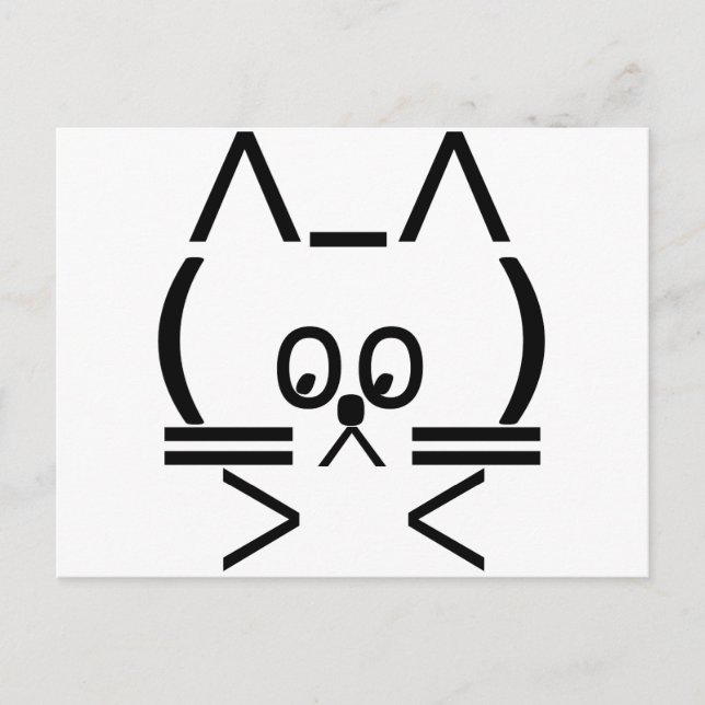 Postal Gato ASCII (Anverso)
