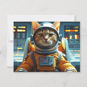 Postal gato astronauta