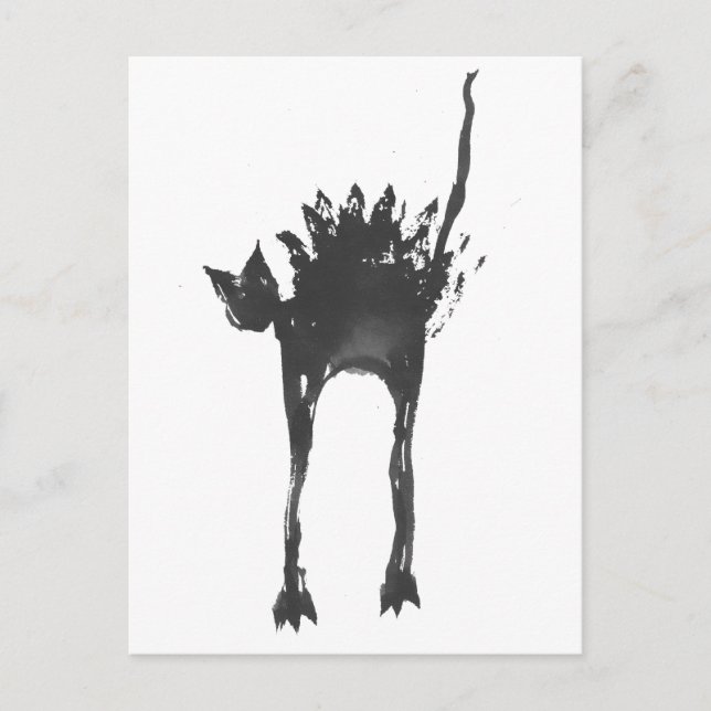 Postal gato aterrador (Anverso)