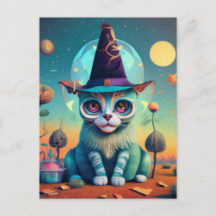 Postal Gato bruja funky