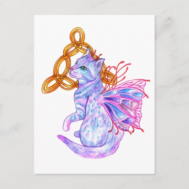 Postal Gato celta (Anverso)