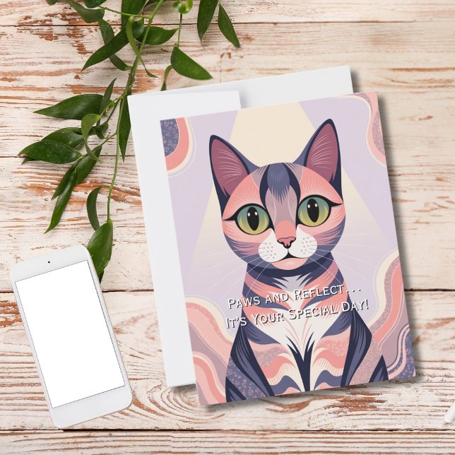 Postal Gato colorido, diversión, Moda, cumpleaños caprich (Subido por el creador)