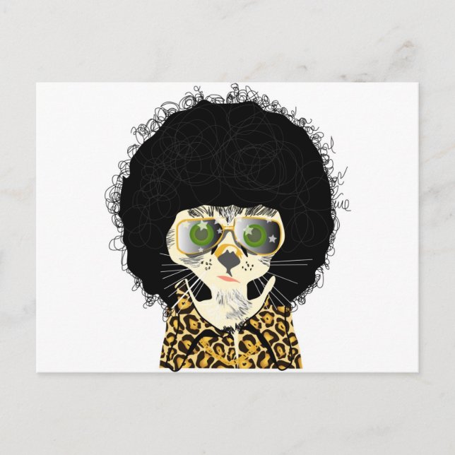 Postal Gato cómico (Anverso)