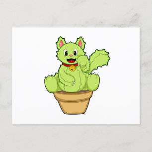 Postal Gato como cactus