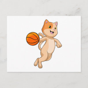 Postal Gato como jugador de baloncesto con baloncesto
