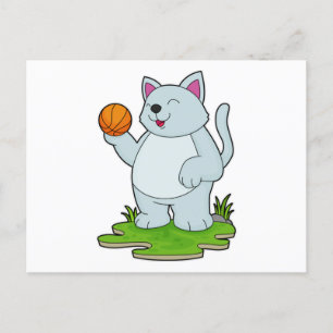Postal Gato como jugador de baloncesto con baloncesto