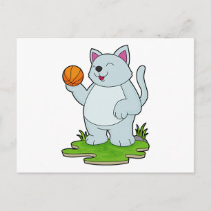 Postal Gato como jugador de baloncesto con baloncesto